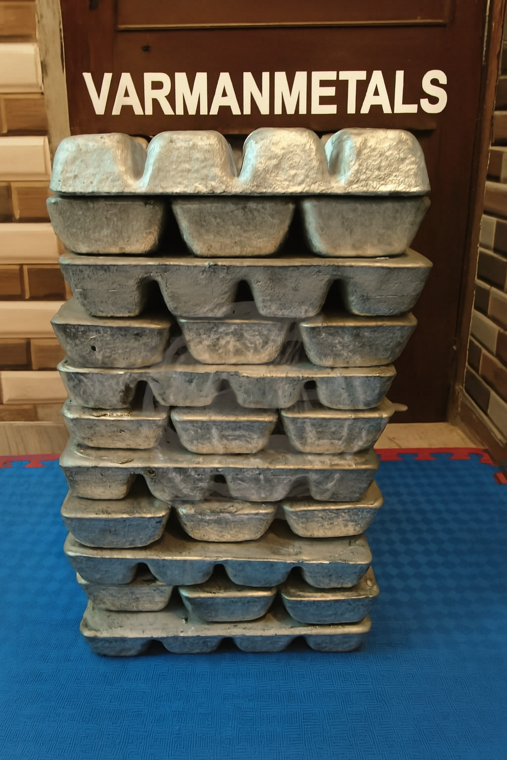 Stack of Secondary Zinc Ingots for Die-Casting